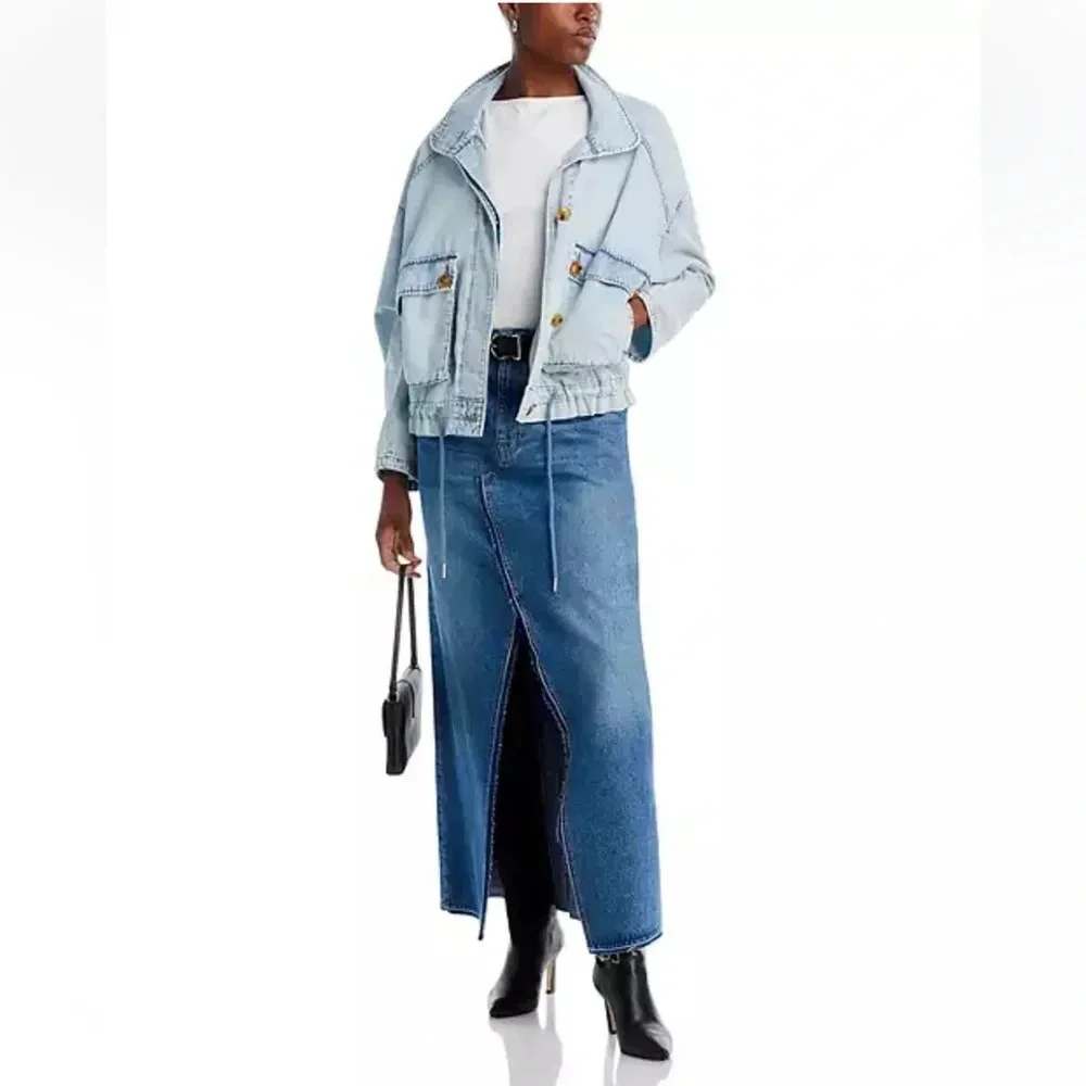 BlankNYC Stand Collar Lightweight Denim Jacket Sold at Revolve - Picture 2 of 7